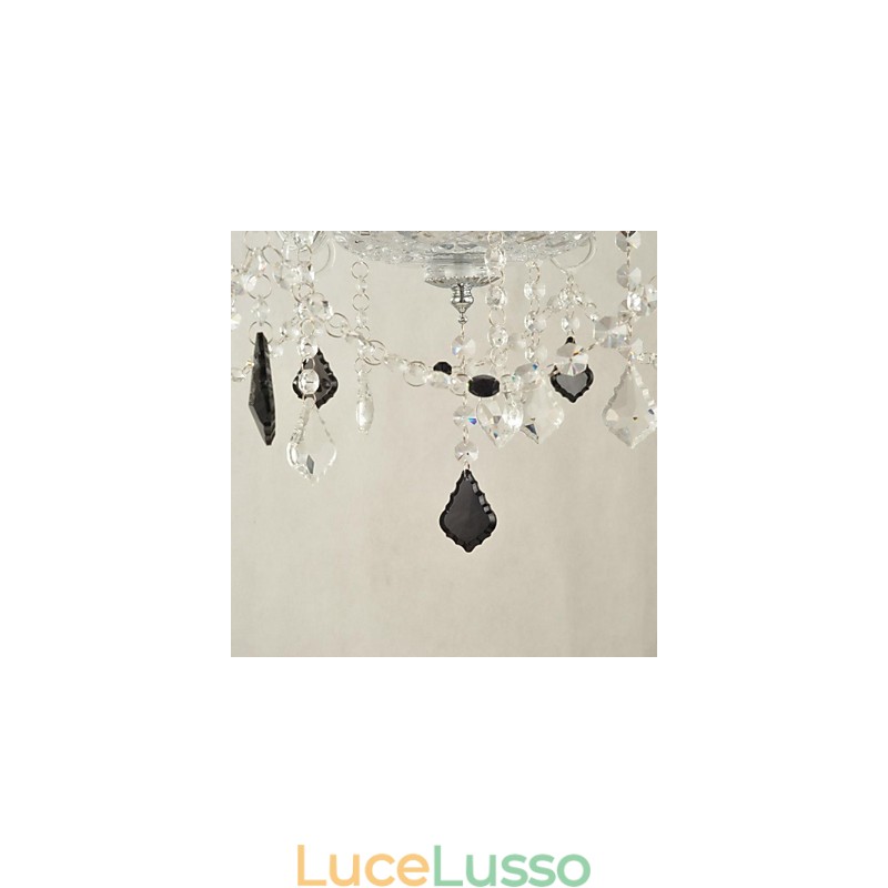 Lampadario di cristallo di lusso moderno 1 piano soggiorno 6 luci