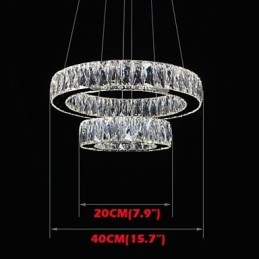 Lampadario di cristallo Luci Illuminazione moderna Due anelli D2040 K9 Grandi lampade da soffitto in cristallo per la casa