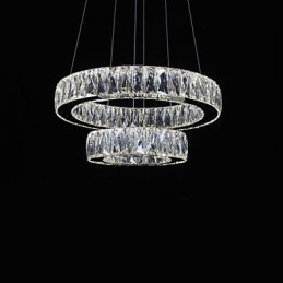 Lampadario di cristallo Luci Illuminazione moderna Due anelli D2040 K9 Grandi lampade da soffitto in cristallo per la casa