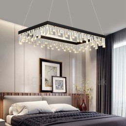 Lampada a sospensione in cristallo nordico Lampada a sospensione rettangolare Illuminazione postmoderna