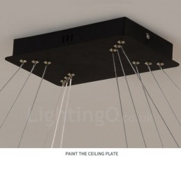 Lampada a sospensione in cristallo nordico Lampada a sospensione rettangolare Illuminazione postmoderna