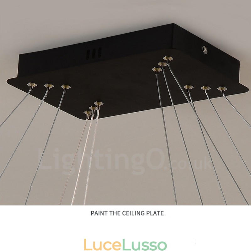 Lampada a sospensione in cristallo nordico Lampada a sospensione rettangolare Illuminazione postmoderna