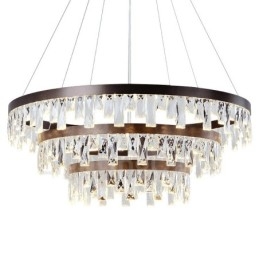 Lampada a sospensione in cristallo dal design moderno a cerchio