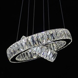 Lampadario di cristallo Luci Illuminazione moderna Due anelli D2040 K9 Grandi lampade da soffitto in cristallo per la casa