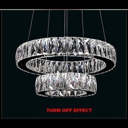 Lampadario di cristallo Luci Illuminazione moderna Due anelli D2040 K9 Grandi lampade da soffitto in cristallo per la casa