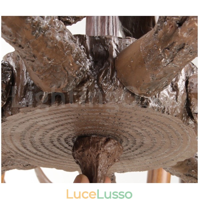 Lampadario retrò in corna di cervo artistico rustico a 9 luci