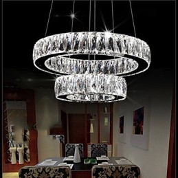 Lampadario di cristallo Luci Illuminazione moderna Due anelli D2040 K9 Grandi lampade da soffitto in cristallo per la casa