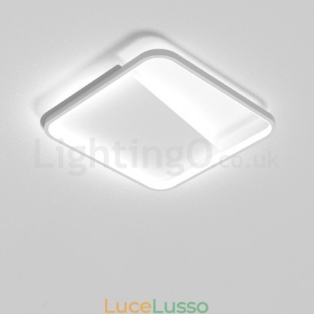 Plafoniere da soffitto moderne e minimaliste ultra sottili da 5 cm in alluminio quadrato a filo Plafoniere da soffitto moderne e minimaliste ultra sottili da 5 cm in alluminio quadrato a filo