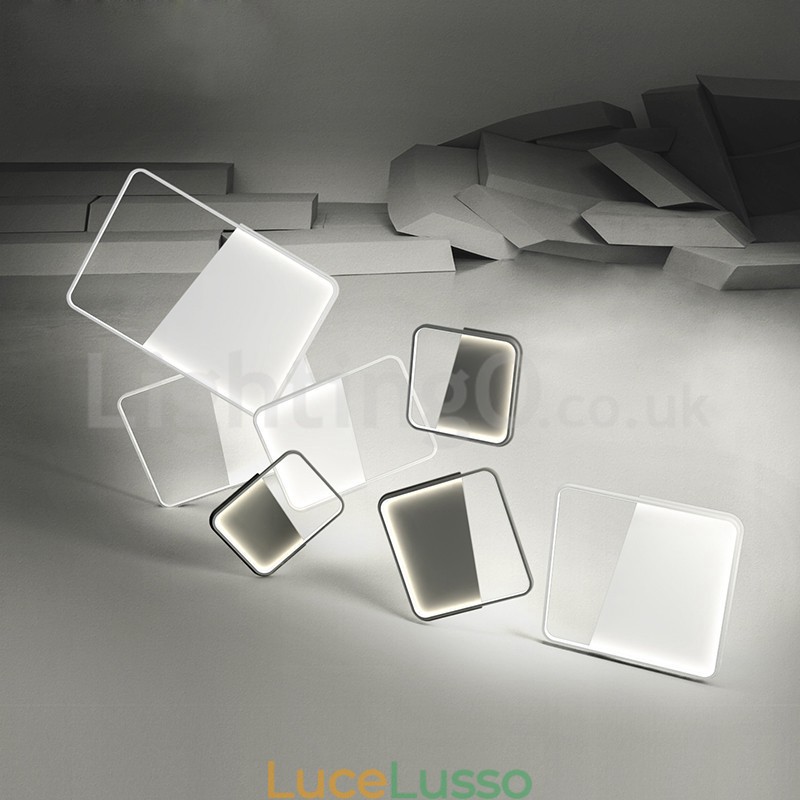 Plafoniere da soffitto moderne e minimaliste ultra sottili da 5 cm in alluminio quadrato a filo