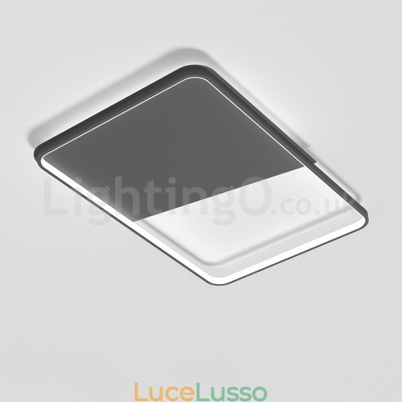 Plafoniere da soffitto rettangolari in alluminio ultrasottili e minimaliste moderne da 5 cm
