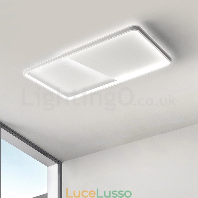 Plafoniere da soffitto rettangolari in alluminio ultrasottili e minimaliste moderne da 5 cm