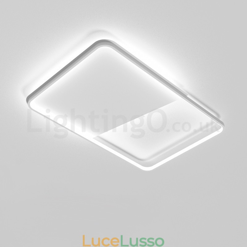 Plafoniere da soffitto rettangolari in alluminio ultrasottili e minimaliste moderne da 5 cm