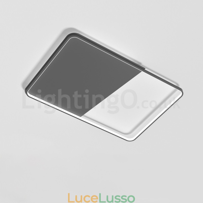 Plafoniere da soffitto rettangolari in alluminio ultrasottili e minimaliste moderne da 5 cm