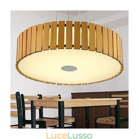 Lampadario Mini Stile Lanterna Legno Bambù Lampadario Mini Stile Lanterna Legno Bambù