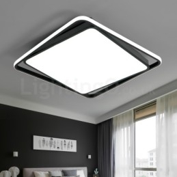 Lampada da soffitto moderna, squisita, quadrata, nera, bianca, montaggio a filo