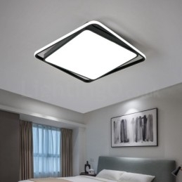 Lampada da soffitto moderna, squisita, quadrata, nera, bianca, montaggio a filo