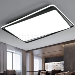 Lampada da soffitto moderna da montare a filo rettangolare bianco e nero