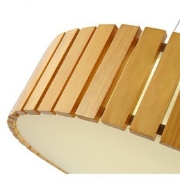 Lampadario Mini Stile Lanterna Legno Bambù