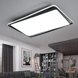 Lampada da soffitto moderna da montare a filo rettangolare bianco e nero