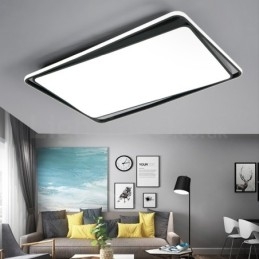 Lampada da soffitto moderna da montare a filo rettangolare bianco e nero