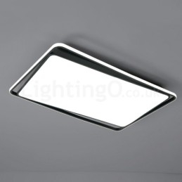 Lampada da soffitto moderna da montare a filo rettangolare bianco e nero