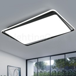 Lampada da soffitto moderna da montare a filo rettangolare bianco e nero