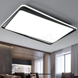 Lampada da soffitto moderna da montare a filo rettangolare bianco e nero