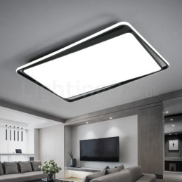 Lampada da soffitto moderna da montare a filo rettangolare bianco e nero