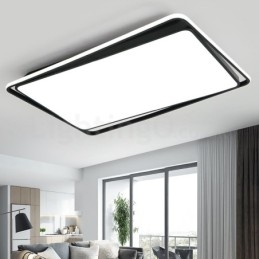 Lampada da soffitto moderna da montare a filo rettangolare bianco e nero