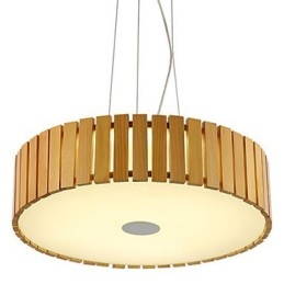 Lampadario Mini Stile Lanterna Legno Bambù