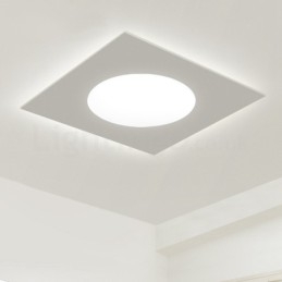 Lampada da soffitto moderna ed elegante, quadrata sottile, da montare a filo