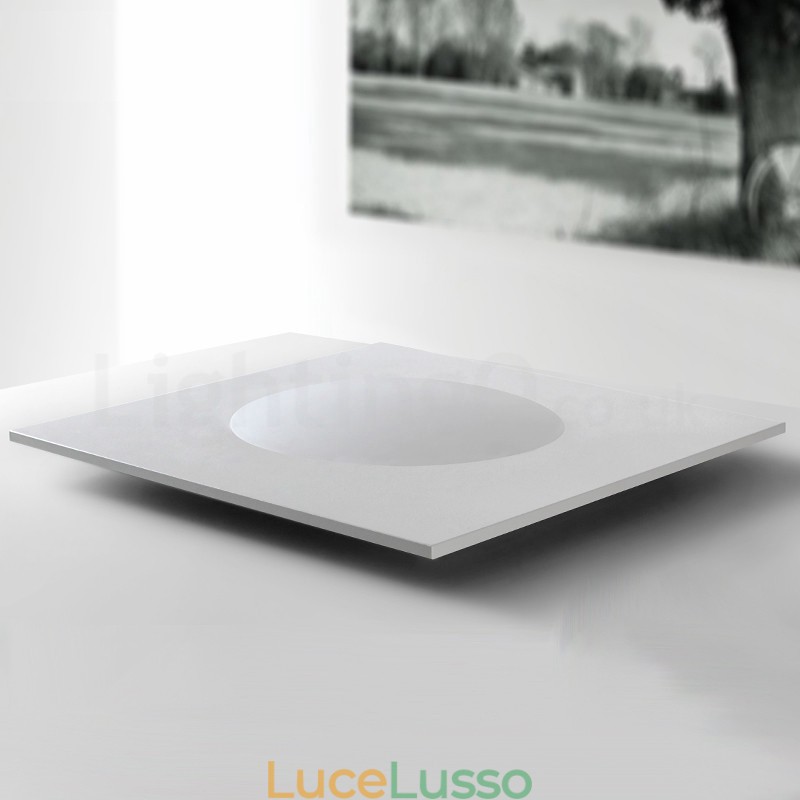 Lampada da soffitto moderna ed elegante, quadrata sottile, da montare a filo