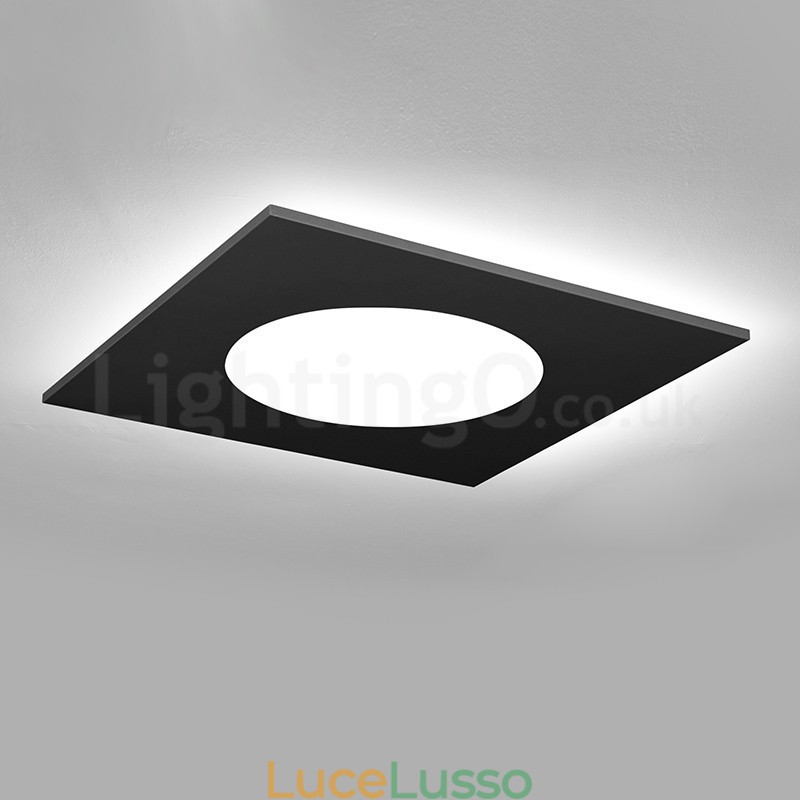 Lampada da soffitto moderna ed elegante, quadrata sottile, da montare a filo