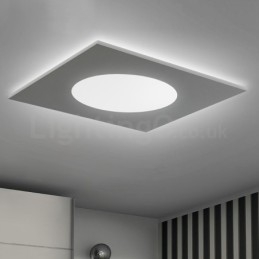 Lampada da soffitto moderna ed elegante, quadrata sottile, da montare a filo