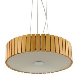 Lampadario Mini Stile Lanterna Legno Bambù