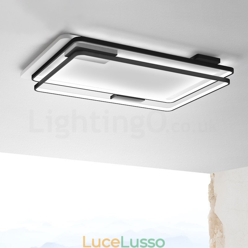 Moderne luci da soffitto a filo con paralume in acrilico