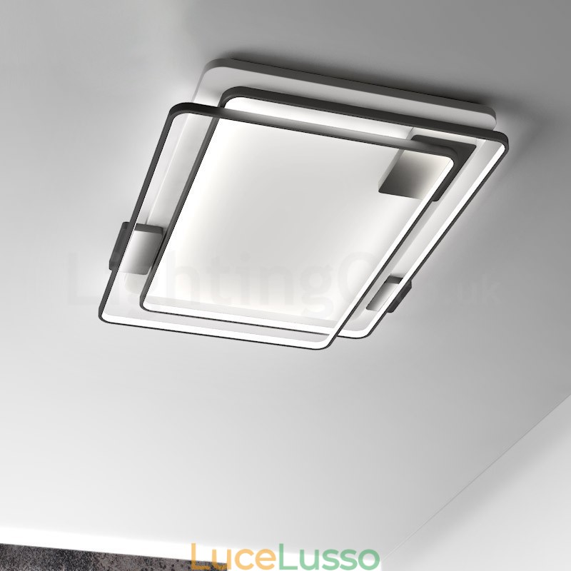 Moderne luci da soffitto a filo con paralume in acrilico
