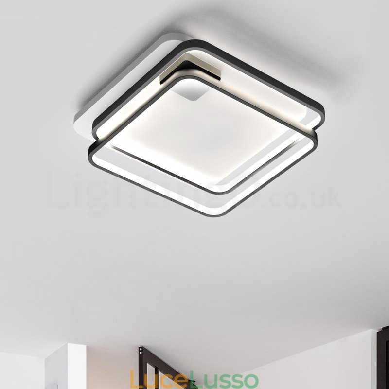Moderne luci da soffitto a filo con paralume in acrilico