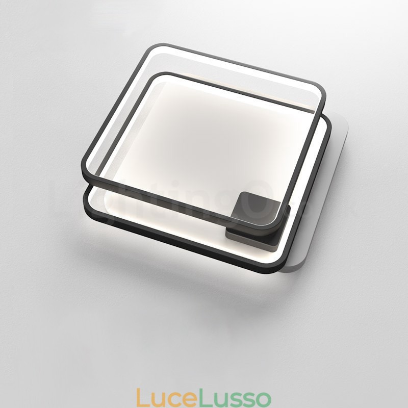 Moderne luci da soffitto a filo con paralume in acrilico