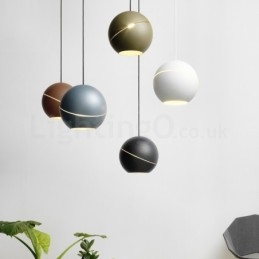 Lampada a sospensione moderna a forma di palla da comodino Lampada a sospensione