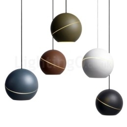Lampada a sospensione moderna a forma di palla da comodino Lampada a sospensione