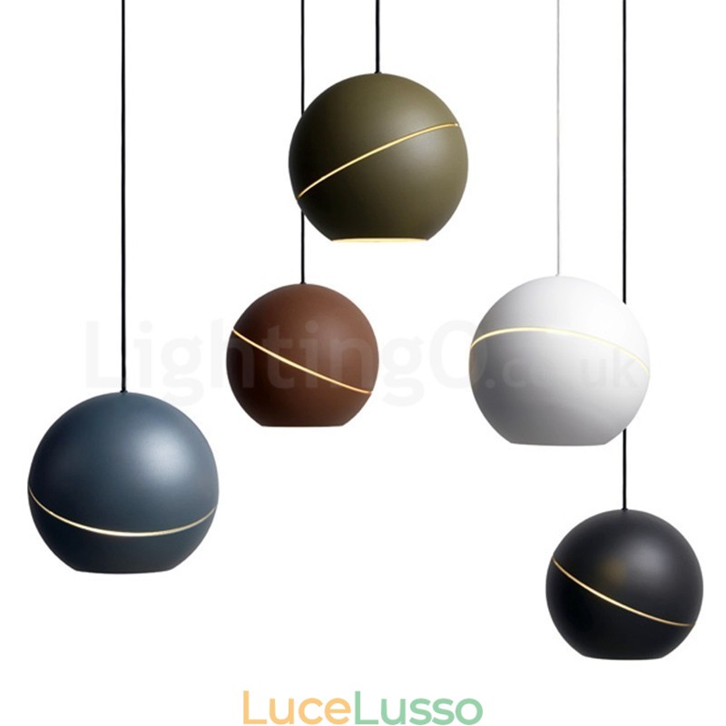 Lampada a sospensione moderna a forma di palla da comodino Lampada a sospensione