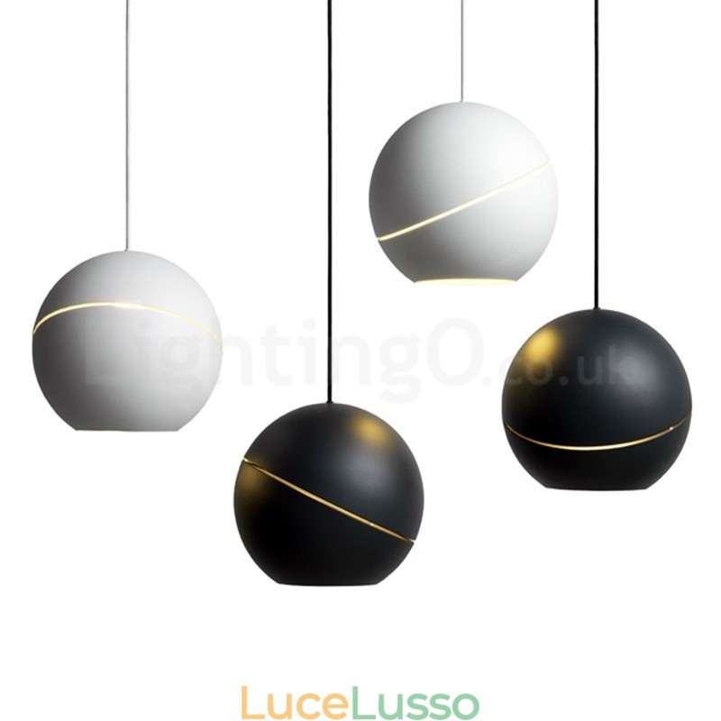 Lampada a sospensione moderna a forma di palla da comodino Lampada a sospensione