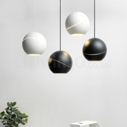 Lampada a sospensione moderna a forma di palla da comodino Lampada a sospensione