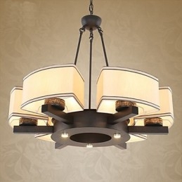 Lampadario in stile cinese in ferro e rame, imitazione lampade ad aria