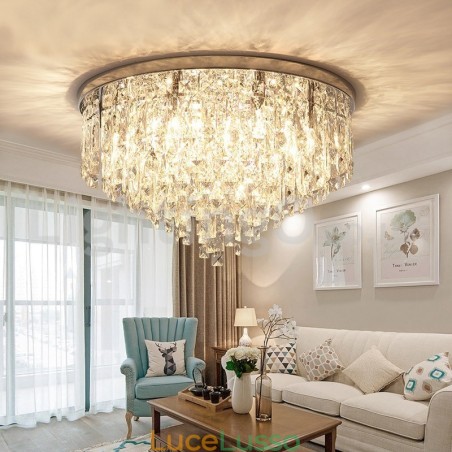 Moderne luci da soffitto a filo Luci di cristallo Moderne luci da soffitto a filo Luci di cristallo
