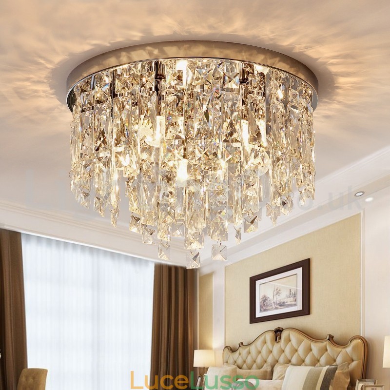 Moderne luci da soffitto a filo Luci di cristallo