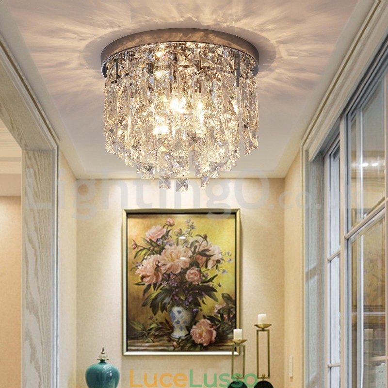 Moderne luci da soffitto a filo Luci di cristallo