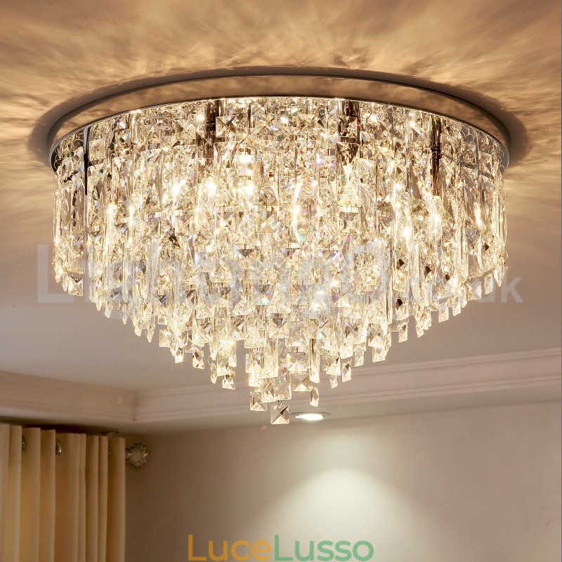 Moderne luci da soffitto a filo Luci di cristallo