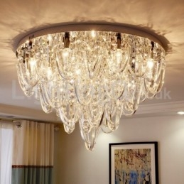 Lampada da soffitto moderna a filo in cristallo di lusso